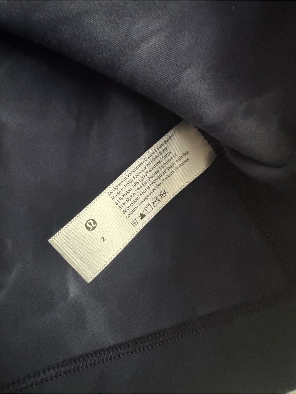 Lululemon Cool Racerback Tank Top Diamond Dye Asphalt Grey True Navy Size 2 - Picture 10 of 10